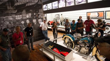 People taking a museum tour