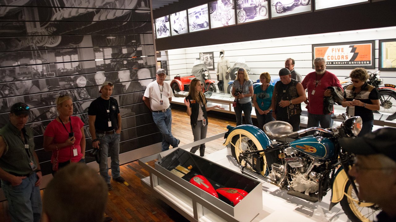 People taking a museum tour